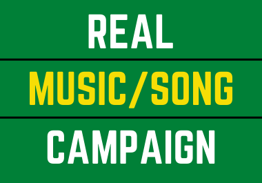 Complete Music Campaign,  Real promotion with actual and organic advertisements