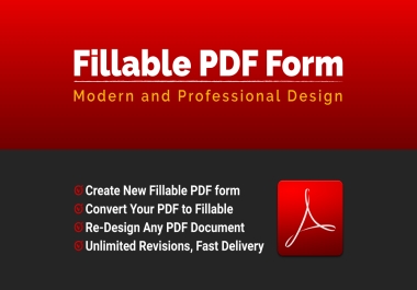 Design fillable PDF form professionally