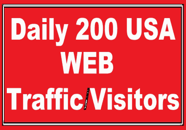 send daily 200 USA low bounce organic web traffic/visitors for 30 days