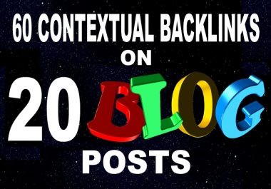 Create 60 Contextual Backlinks on Web 2.0 Blog Posts