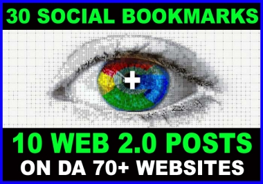10 Web 2.0 Blog Posts on DA70+ Sites PLUS 30 Social Bookmarks