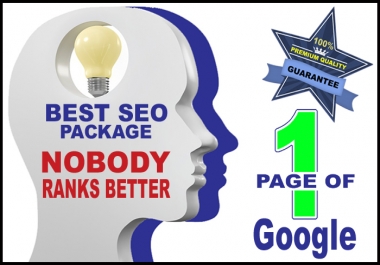 BEST SEO PACK,  Rank On 1st Page Of Google - Premium Quality High DA Backlinks To Get On Page 1