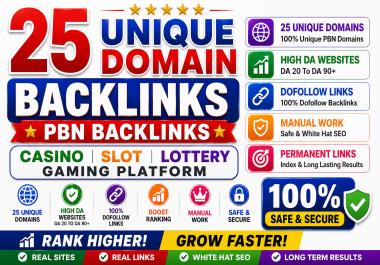 Dominate your website ranking with powerful pbn gaming/casino/slot/lottery-based domain backlinks