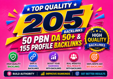 Get higher ranking on Google with 205 Premium Profile and PBN Backlinks