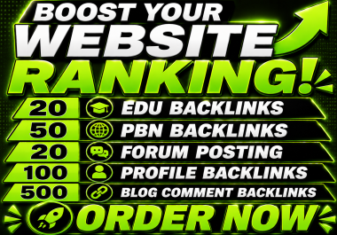 Dominate your website ranking with our complete powerful backlinks strategy