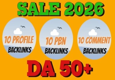 I will create high authority powerful Profile,  PBN and Comment backlinks