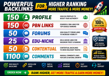 I will help to improve website rankings with manual our PRO PLUS BACKLINKS PACKAGE