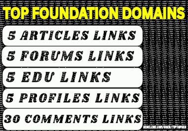 I will create strong premium foundation backlinks