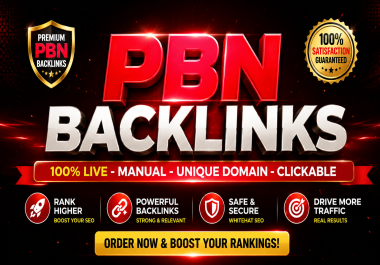 Get 100 PBN Backlinks from DA 50+ Unique Domains