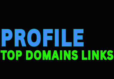 Top Domains 155 high authority profile backlinks manual work