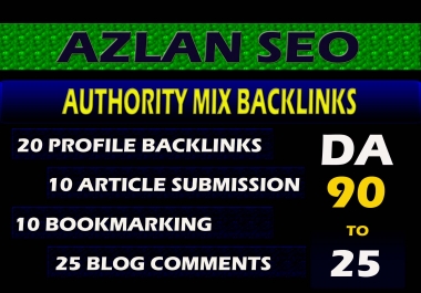 Get 65 Authority Build Up Mix SEO Backlinks