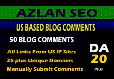i will do 50 US based blog comments on high DA sites