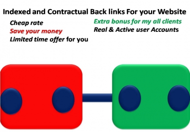Get 1050 High Quality Indexed and Contractual Back links For your Website