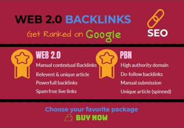 create 100 web 2.0 seo backlinks and pbns
