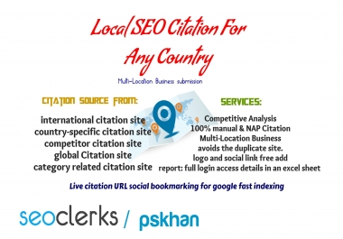 100 Local SEO Citation For Any Country