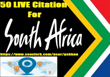 50 live Local citation for South Africa