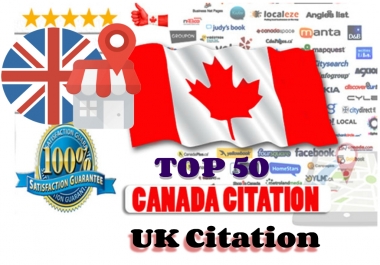 Top 50 Live Local seo citation for Canada and UK