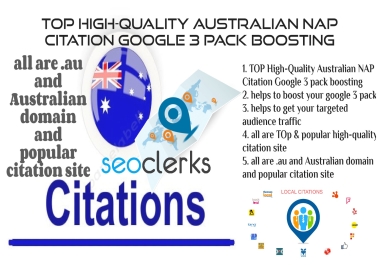 100 High Quality Australian Local Citation service