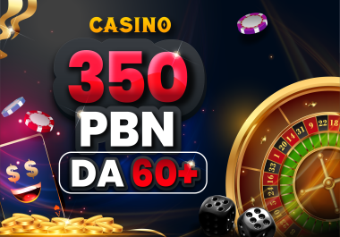 350 Permanent Sidebar-Footer PBN Backlinks - DA 60+ Websites RANK 1st Casino