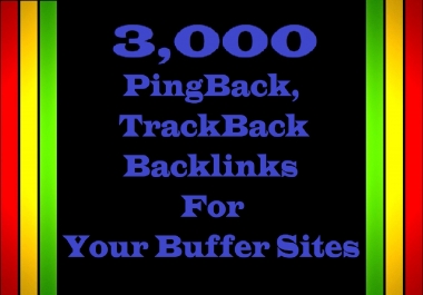 3,000 GSA PingBack,  TrackBack Backlinks for Buffer website