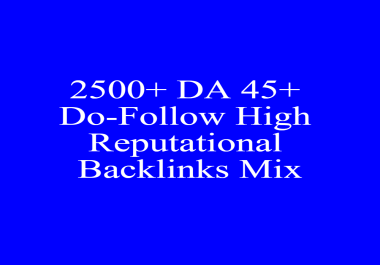 I Will Give 2500+ Domain Authority 45+ Dofollow High Reputational Backlinks Mix