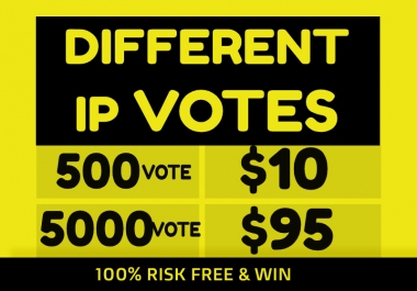 Amazing 500 Real Different IP's Votes IN Your Online ...