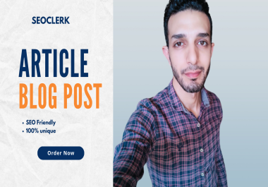 I will write 2000 words seo articles and blog posts for you