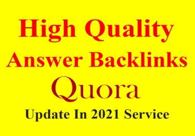 I Will Provide You 50 HQ Quora Answer Backlinks