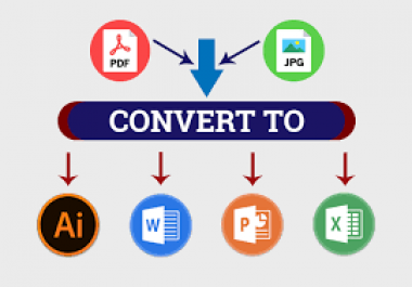 Convert your JPEG to JPG/PNG/PDF/MS Word/Excel