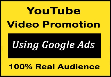 1000 Organic YouTube Video Audience via Google Ads Promotion