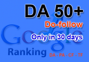 DA50+ for Increase Domain Authority