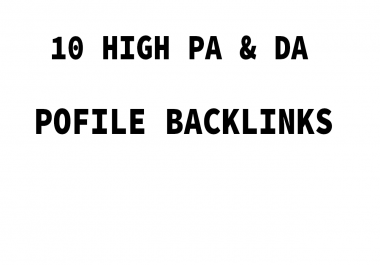 10 High PA DA Profile backlinks