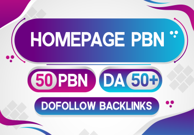 Get 50 Homepage PBN High metrics DA 50 to 60 Permanent Backlinks