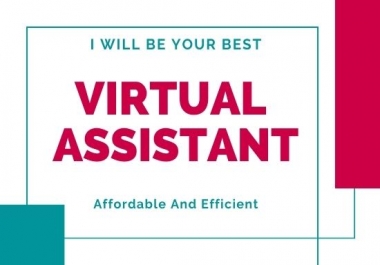 I will be your affordable and efficient virtual assistant