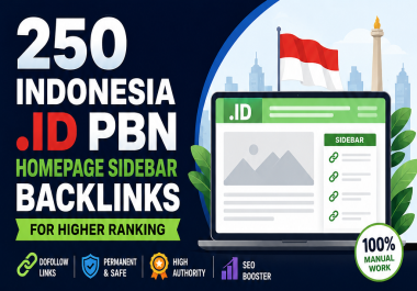 Powerful 250 Indonesia. ID PBN Homepage Sidebar Backlinks For Higher Ranking