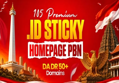 Get 105 Premium. ID Sticky Homepage PBN Posts with DA50+ & DR50+ Fast Ranking on Google