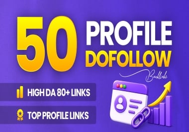 50 High Authority TOP CLASS Profile Backlinks Manual & White Hat SEO