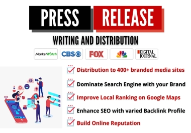 Press Release Writing and Distribution to 400+ sites