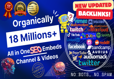 AI-Powered - Guaranteed YouTube Ranking 18 Million+ Ch4nnel and Videos SEO Embeds Org4nic Backlinks