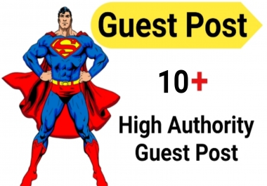 Publish 10 Guest Post on DA with Links