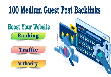 100 Medium Guest Post Backlinks For Your Website