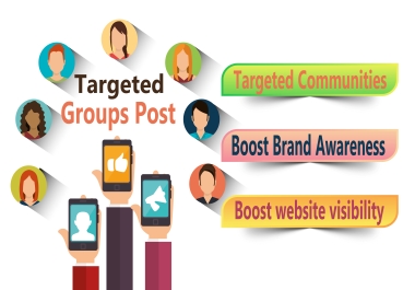 Create 100 Social Media Targeted Groups Post For Your Website