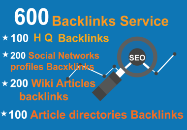 100 Backlinks,  200Backlinks,  200 Wiki ariticles,  100 Article directories Backlinks