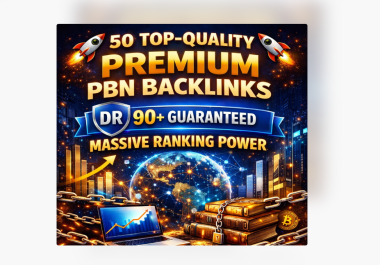 DR 90+ Guaranteed 50 Top-Quality Premium PBN Backlinks Massive Ranking Power
