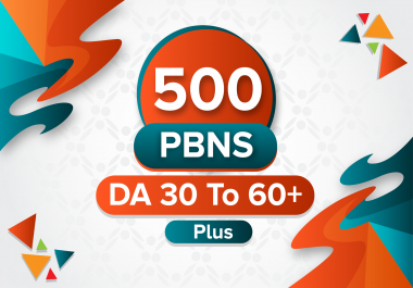 500 Homepage PBNs DA30 to 60+ Unique Domains to boost your site ranking