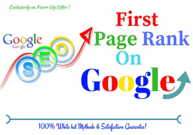 I will do complete SEO of your site for 1st page ranking on google