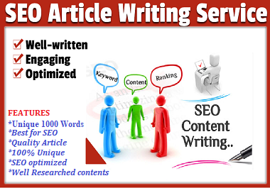 I'll write 1200 to 2000 WORDS SEO friendly contents for your website/blog. Good writer/writing