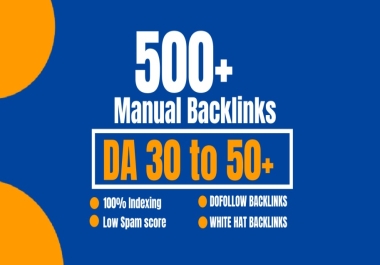 500+ Contextual Dofollow Backlinks SEO High DA Link Building