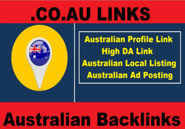 I will provide 30 australian com,  au backlinks, au domain links