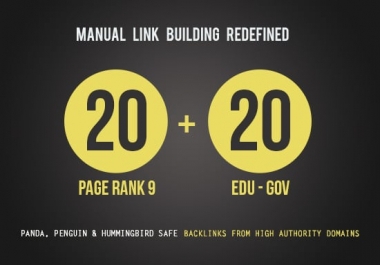 20 Pr9 Authority Backlinks + 20 Edu - Gov High Da Backlinks - Fire Your Google Ranking